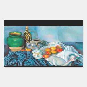 Still Life with Apples  Paul Cézanne painting food Rectangular Sticker