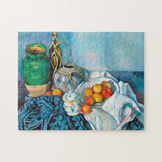 Still Life with Apples Paul Cézanne vibrant art Jigsaw Puzzle