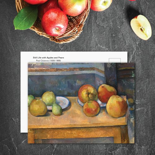 Still Life with Apples Pears Paul Cezanne Postcard