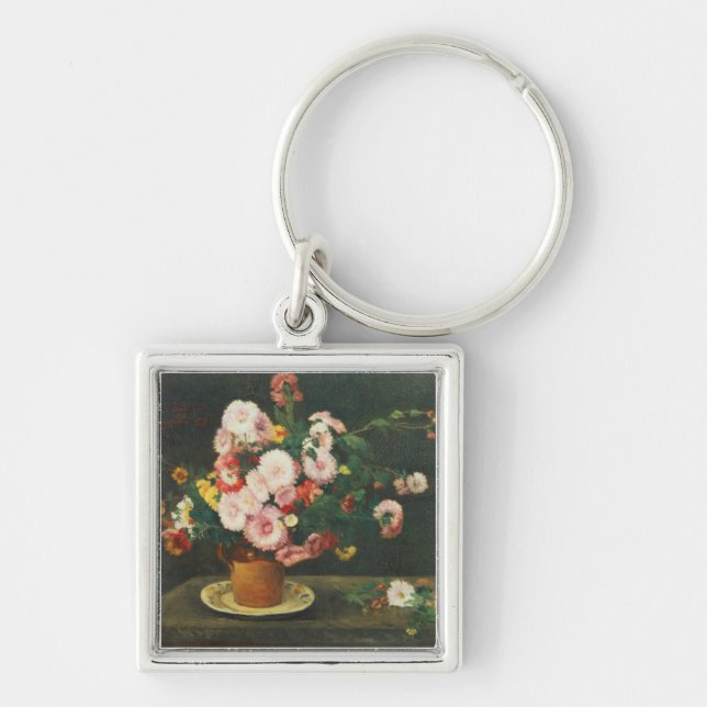 Still life with asters keychain (Front)