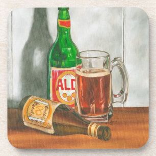 Still Life with Beer by Jennifer Goldberger Beverage Coaster