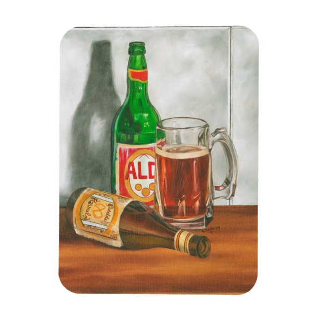 Still Life with Beer by Jennifer Goldberger Magnet (Vertical)