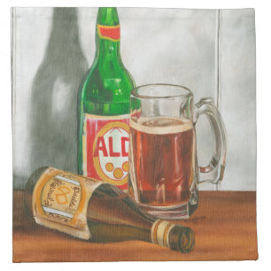Still Life with Beer by Jennifer Goldberger Napkin