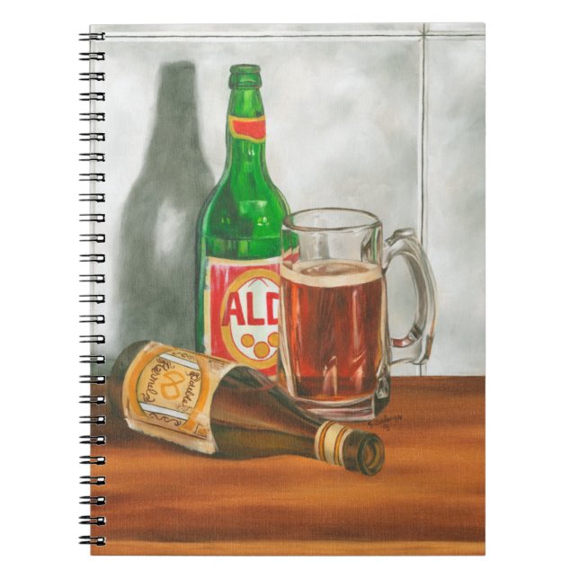 Still Life with Beer by Jennifer Goldberger Notebook (Front)