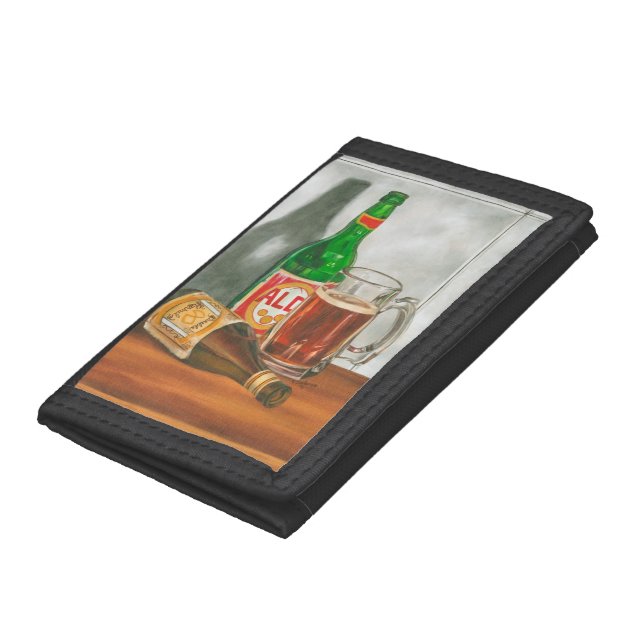 Still Life with Beer by Jennifer Goldberger Trifold Wallet (Bottom)