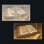 Still Life with Bible by Vincent van Gogh Business Card<br><div class="desc">Still Life with Bible (1885). Artist: Vincent van Gogh (1853-1890). Still Life with Bible is a vintage Post Impressionism fine art religious painting with the Bible open pages, a candlestick and smaller notebook on a table. It was his first painting of a book and considered to be one of van...</div>