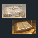 Still Life with Bible by Vincent van Gogh Business Card<br><div class="desc">Still Life with Bible (1885). Artist: Vincent van Gogh (1853-1890). Still Life with Bible is a vintage Post Impressionism fine art religious painting with the Bible open pages, a candlestick and smaller notebook on a table. It was his first painting of a book and considered to be one of van...</div>