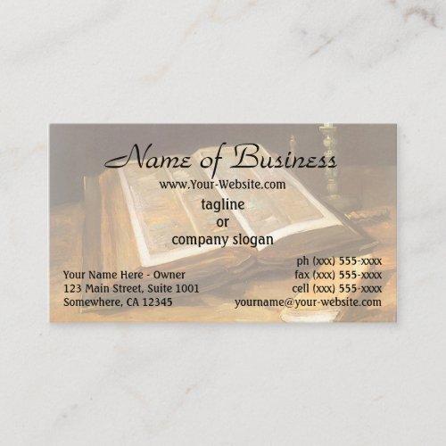 Still Life with Bible by Vincent van Gogh Business Card