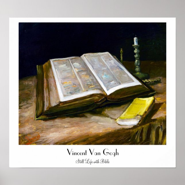 Still Life with Bible by Vincent Van Gogh Poster (Front)