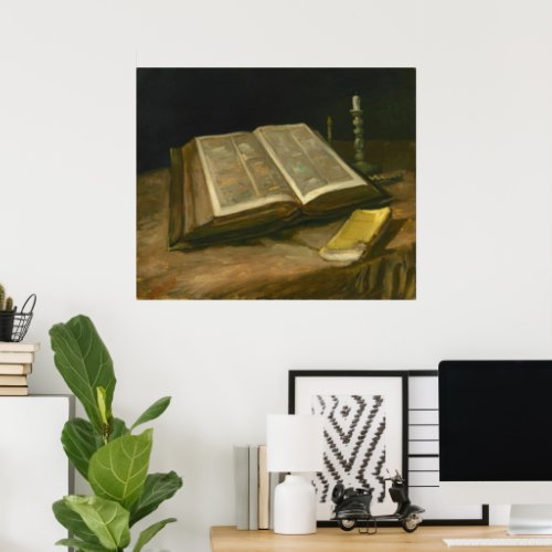 Still life with Bible by Vincent Van Gogh Poster
