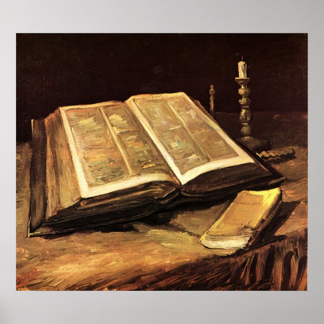 Still Life with Bible by Vincent van Gogh Poster (Front)