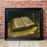 Still life with Bible by Vincent Van Gogh Poster<br><div class="desc">This hefty Bible had belonged to Van Gogh's father, a Protestant minister. Van Gogh painted it just after his father's death. He placed his own copy of Émile Zola's La joie de vivre next to it. That book was a kind of 'bible' for modern life. The books symbolize the different...</div>