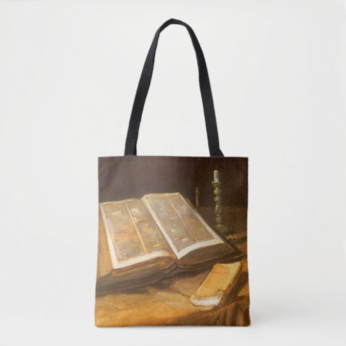 Still Life with Bible by Vincent van Gogh Tote Bag