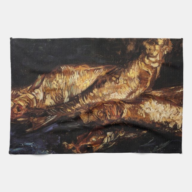 Still Life with Bloaters by Vincent van Gogh Kitchen Towel (Horizontal)