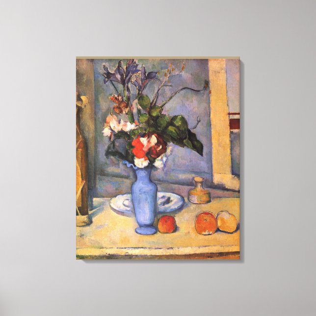 Still Life With Blue Vase by Paul Cezanne Canvas Print (Front)