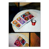 Still Life with Book and Red Mug Card (Front)