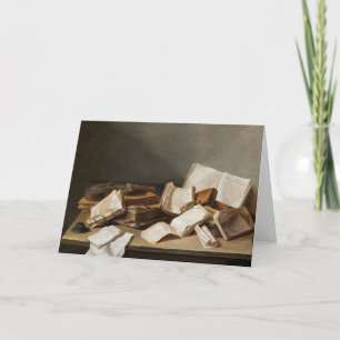 Still Life with Books Jan Davidsz de Heem Card