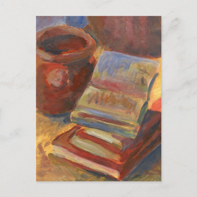 Still life with Books Painting Postcard (Front)