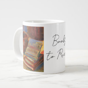 Still life with Books to Read Painting Giant Coffee Mug