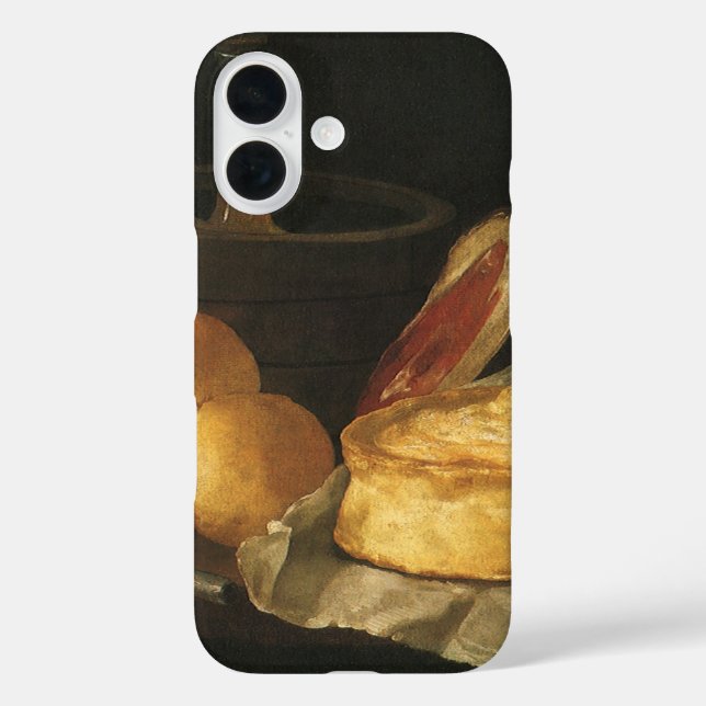 Still Life with Bread Tart and Ham, Giuseppe Recco Case-Mate iPhone Case (Back)