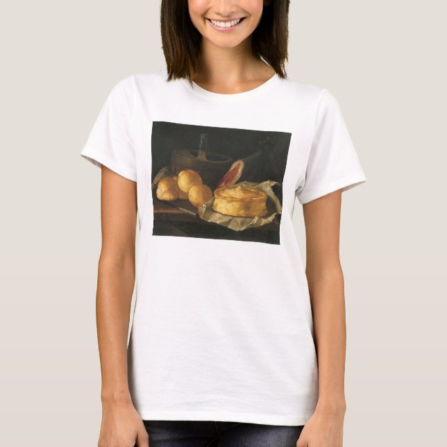 Still Life with Bread Tart and Ham, Giuseppe Recco T-Shirt (Front)
