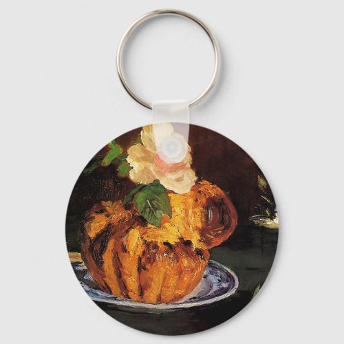 Still Life with Brioche by douard Manet  Keychain
