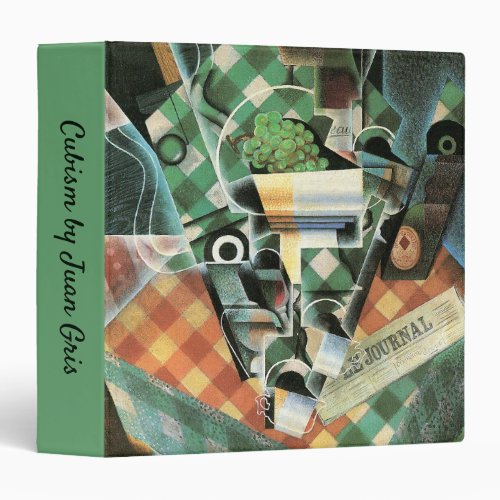 Still Life with Checked Tablecloth by Juan Gris 3 Ring Binder