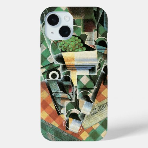 Still Life with Checked Tablecloth by Juan Gris iPhone 15 Case