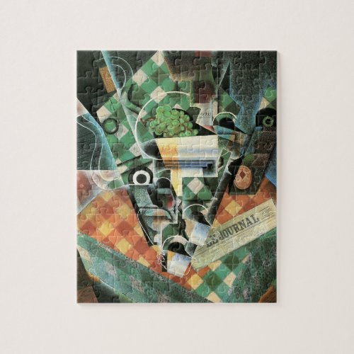 Still Life with Checked Tablecloth by Juan Gris Jigsaw Puzzle