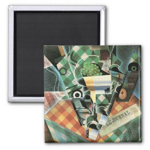 Still Life with Checked Tablecloth by Juan Gris Magnet