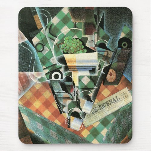 Still Life with Checked Tablecloth by Juan Gris Mouse Pad