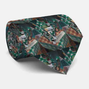 Still life with checkered tablecloth by Juan Gris Neck Tie