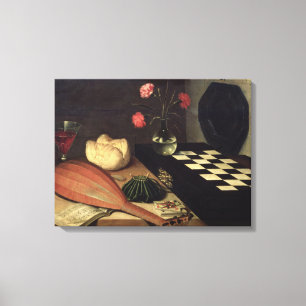 Still Life with Chess-board, 1630 Canvas Print