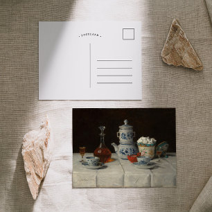 Still Life with Coffee Setting   Albert Anker Postcard