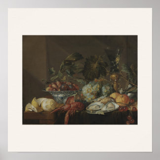Still Life with Crayfish de Heem Square Poster