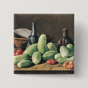 Still Life with Cucumbers and Tomatoes Pinback Button