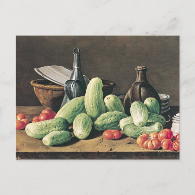 Still Life with Cucumbers and Tomatoes Postcard (Front)