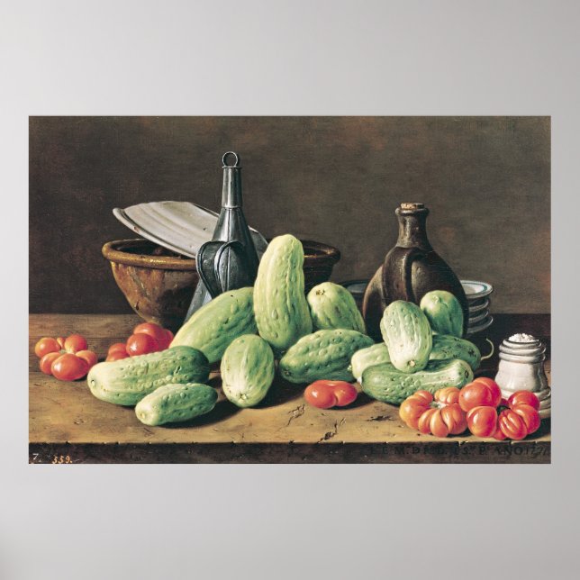 Still Life with Cucumbers and Tomatoes Poster (Front)