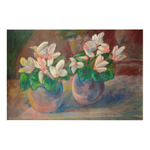 Still Life with Cyclamen  Wood Wall Art
