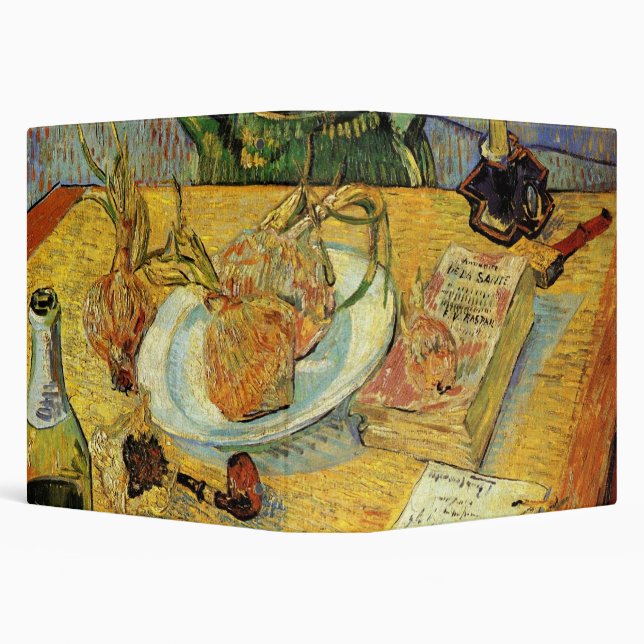 Still Life with Drawing Board by Vincent van Gogh 3 Ring Binder (Background)