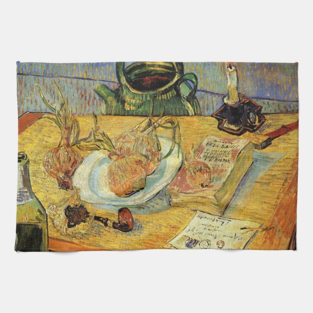 Still Life with Drawing Board by Vincent van Gogh Kitchen Towel (Horizontal)