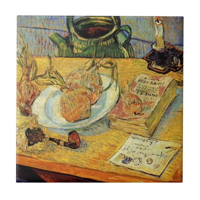 Still Life with Drawing Board by Vincent van Gogh Tile (Front)