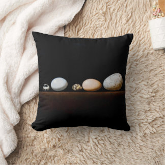 Still Life with Eggs – Realistic Painting Art Throw Pillow
