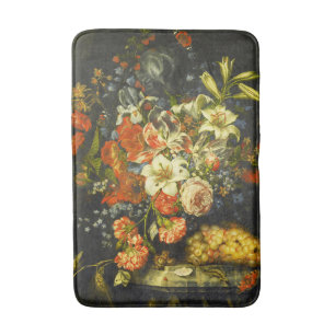 Still Life with Flowers and Fruit Bath Mat