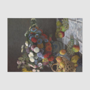 Still Life with Flowers and Fruit by Claude Monet Tissue Paper
