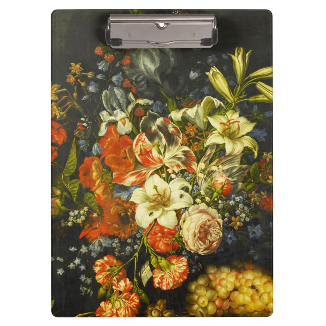 Still Life with Flowers and Fruit  Clipboard (Front)