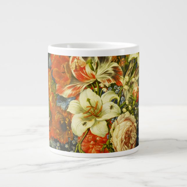 Still Life with Flowers and Fruit  Giant Coffee Mug (Front)