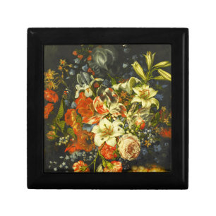 Still Life with Flowers and Fruit Gift Box