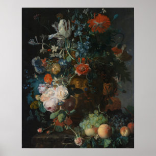 Still Life with Flowers and Fruit Jan van Huysum Poster