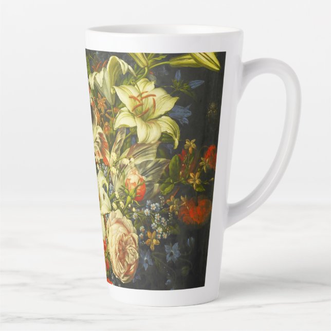Still Life with Flowers and Fruit  Latte Mug (Right)